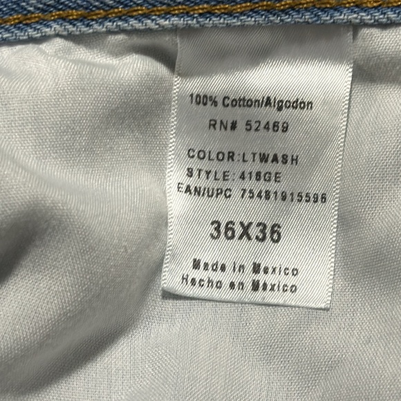 Men Regular Fit Light Blue Jeans Size 36 X 36 - Picture 4 of 4